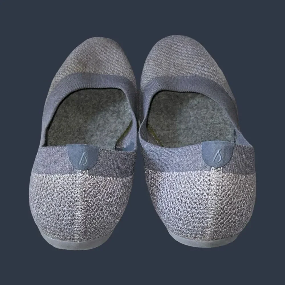 Women's allbirds Mist Dark Grey Sole Tree Breezer Ballet Flats Size 8.5